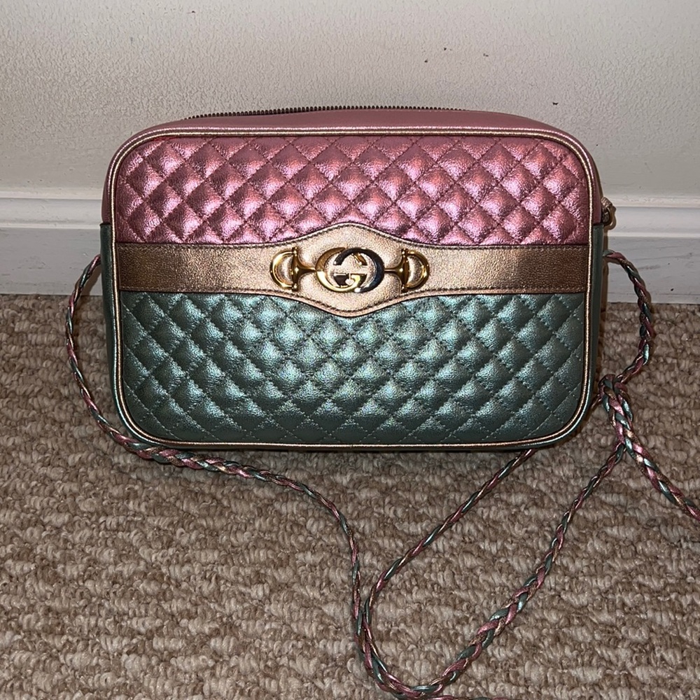 Gucci Pink And Green Crossbody Bag Beautiful Colors. … Gem